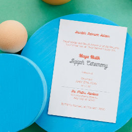 Wit Sinaasappel Effen Kleur Vlak, Aqiqah Baby show Kaart