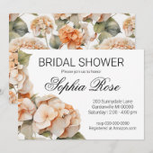  wit sinaasappel floral Vrijgezellenfeest Kaart (Voorkant / Achterkant)