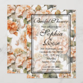  wit sinaasappel floral Vrijgezellenfeest Kaart (Voorkant / Achterkant)