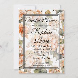 wit sinaasappel floral Vrijgezellenfeest Kaart