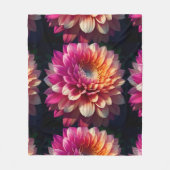 Wit Sinaasappel Geel Roze Paarse Blauw Dahlia Flow Fleece Deken (Voorkant)