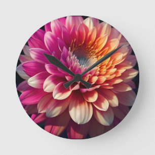 Wit Sinaasappel Geel Roze Paarse Blauw Dahlia Flow Ronde Klok