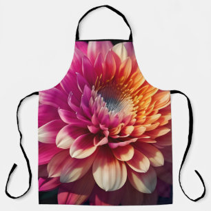 Wit Sinaasappel Geel Roze Paarse Blauw Dahlia Flow Schort