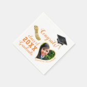 Wit Sinaasappel Gouden Klasse van 2025 Foto Afstud Servet (Hoek)