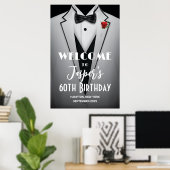 Wit smoking zwarte strik evenement poster bord (Thuiskantoor)