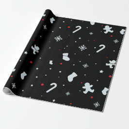 wit sneeuwvlokken kerstpapier cadeaupapier