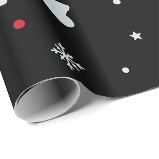 wit sneeuwvlokken kerstpapier cadeaupapier (Rol Hoek)