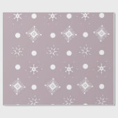 Wit Sneeuwvlokken Patroon Cadeaupapier (Vlak)