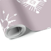 Wit Sneeuwvlokken Patroon Cadeaupapier (Rol Hoek)