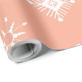 Wit Sneeuwvlokken Patroon Cadeaupapier (Rol Hoek)