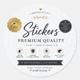 Wit sneeuwvlokpatroon rond sticker