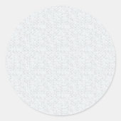 Wit sneeuwvlokpatroon rond sticker (Voorkant)