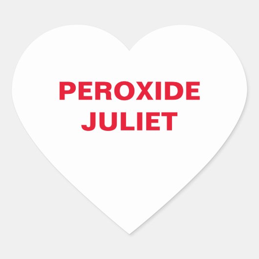 Wit Snoepjes hart Sticker (Voorkant)