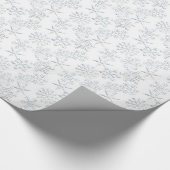 Wit snowflake patroon kerstinpakpapier cadeaupapier (Hoek)