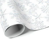 Wit snowflake patroon kerstinpakpapier cadeaupapier (Rol Hoek)