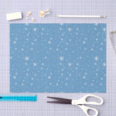 wit Snowflakes patroon op blauw kerstfeest Tissuepapier (Craft)