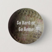 Wit Softbal Beeld Ronde Button 5,7 Cm (Voorkant)