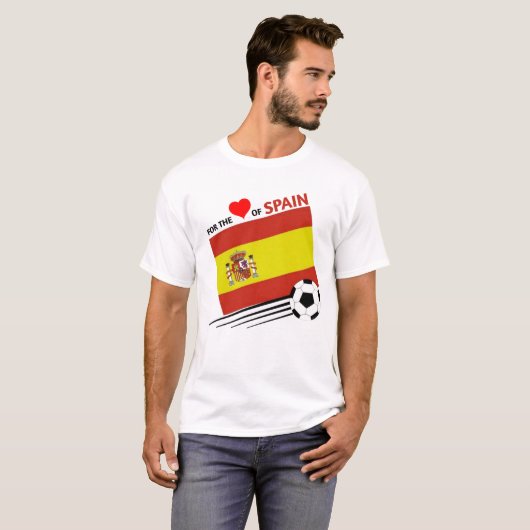 Wit Spanje T-shirt. 01 T-shirt (Voorkant volledig)