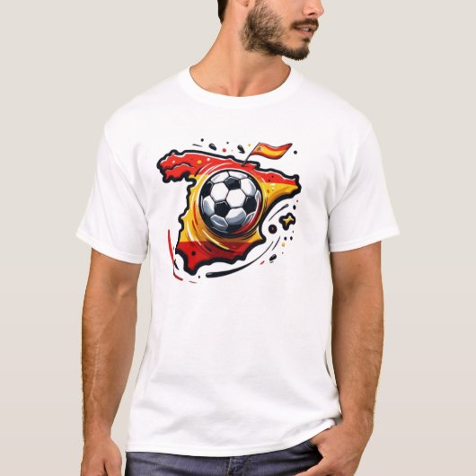 Wit Spanje T-shirt. 03 T-shirt (Voorkant)