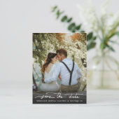 wit sparen de datumkalligrafie briefkaart (Staand voorkant)