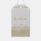 Wit & Spark Goud Glam Chique Party Favor Cadeaulabel (Voorkant)