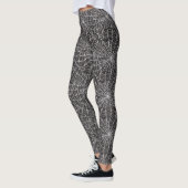 Wit Spinnenweb Halloween Design op Zwart Leggings (Links)