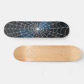 Wit Spinnenweb Verlopen Abstract Ontwerp Persoonlijk Skateboard (Horizontaal)