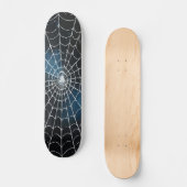 Wit Spinnenweb Verlopen Abstract Ontwerp Persoonlijk Skateboard (Voorkant)