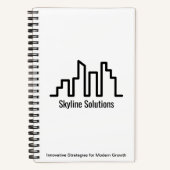 Wit spiraal Notitieboek met minimalistisch design (Voorkant)