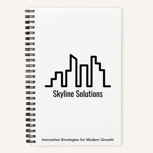 Wit spiraal Notitieboek met minimalistisch design (Voorkant)