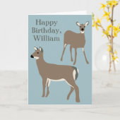 Wit staarthert gepersonaliseerde aangepaste verjaa kaart (Gele Bloem)