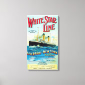 WIT STAR LINE OCEAN MAIL STEAMER CANVAS PRINT (Voorkant)
