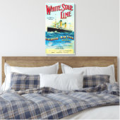 WIT STAR LINE OCEAN MAIL STEAMER CANVAS PRINT (Insitu (Slaapkamer))