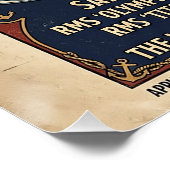 Wit Star Line Olympic & Titanic Poster uit het ver (Hoek)