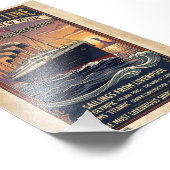 Wit Star Line Olympic & Titanic Poster uit het ver (Hoek)