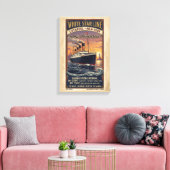 Wit Star Line Olympic & Titanic Poster uit het ver Canvas Afdruk (Insitu (Woonkamer))
