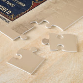 Wit Star Line Olympic & Titanic Poster uit het ver Legpuzzel (Zijkant)
