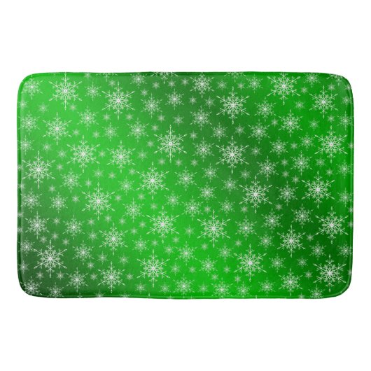 wit, ster, sterren, Kerstmis + Voorbeeld, gekleurd Badmat (Voorkant)