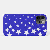Wit sterpatroon op blauwe achtergrond Case-Mate iPhone case (Achterkant (horizontaal))
