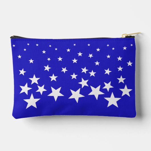 Wit sterpatroon op blauwe achtergrond klein etui (Achterkant)