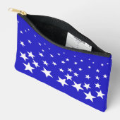 Wit sterpatroon op blauwe achtergrond klein etui (Open)
