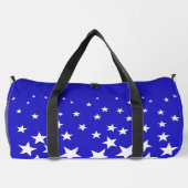 Wit sterpatroon op blauwe achtergrond klein plunjezak (Achterkant)