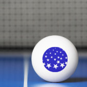 Wit sterpatroon op blauwe achtergrond pingpongbal (Net)