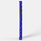 Wit sterpatroon op blauwe achtergrond samsung galaxy hoesje (Rechterkant)