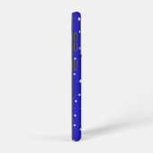 Wit sterpatroon op blauwe achtergrond samsung galaxy hoesje (Rechterkant)