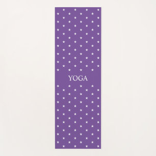 Wit sterpatroon op paars yogamat