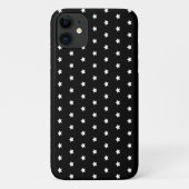 wit sterpatroon op zwarte Hoesje-Mate iPhone case (Achterkant)