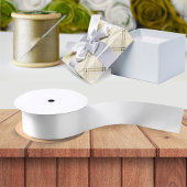 Wit Stevige Kleur Eenvoudige Minimalist Satijnen Lint