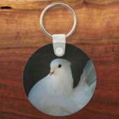 Wit stiefvredessymbool sleutelhanger (Voorkant)