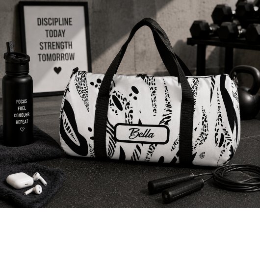 Wit strepenpatroon van zebra plunjezak